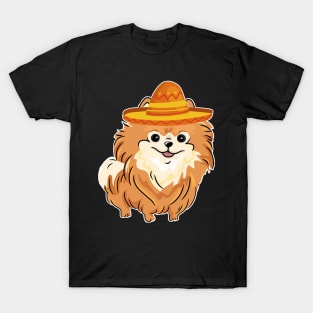 Cute dog pomeranian mexico cinco de mayo T-Shirt